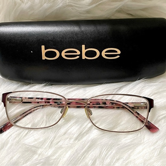 Bebe Eyeglasses Frames Eyewear Pink & Bebe Case - Picture 7 of 7